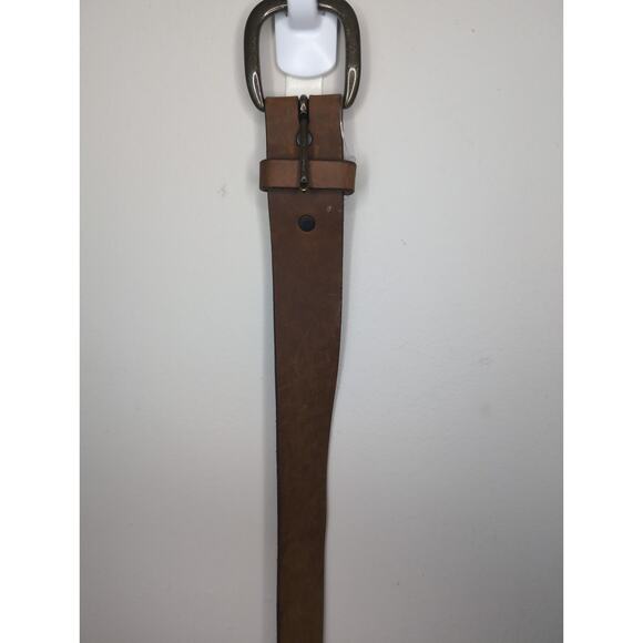 Justin made in USA soft golden brown leather belt 42 - Picture 3 of 9